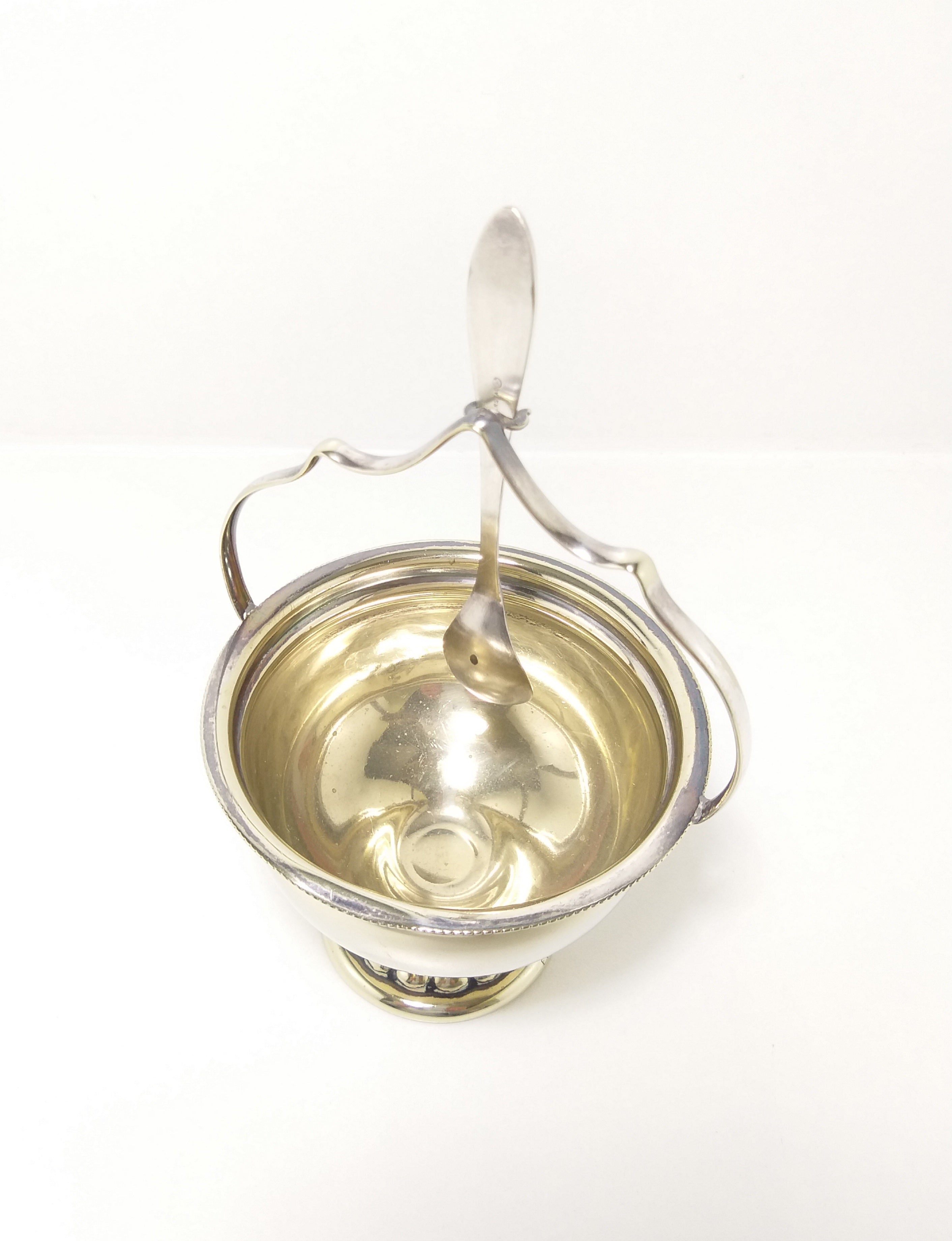 Vintage 1930-1940’s Silver Plated (EPNS A1) Sugar Bowl With Handle & Pedestal Base