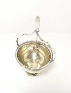 Vintage 1930-1940’s Silver Plated (EPNS A1) Sugar Bowl With Handle & Pedestal Base