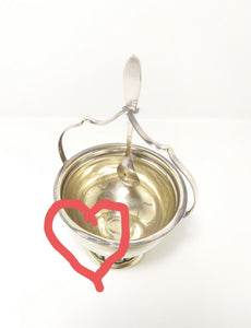Vintage 1930-1940’s Silver Plated (EPNS A1) Sugar Bowl With Handle & Pedestal Base