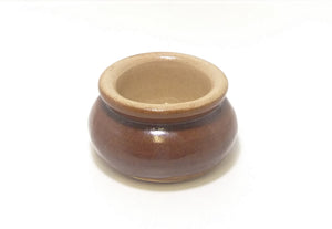 Collectable Vintage & Rare Small Pearsons Of Chesterfield Pottery Brownware Open Salt Pot