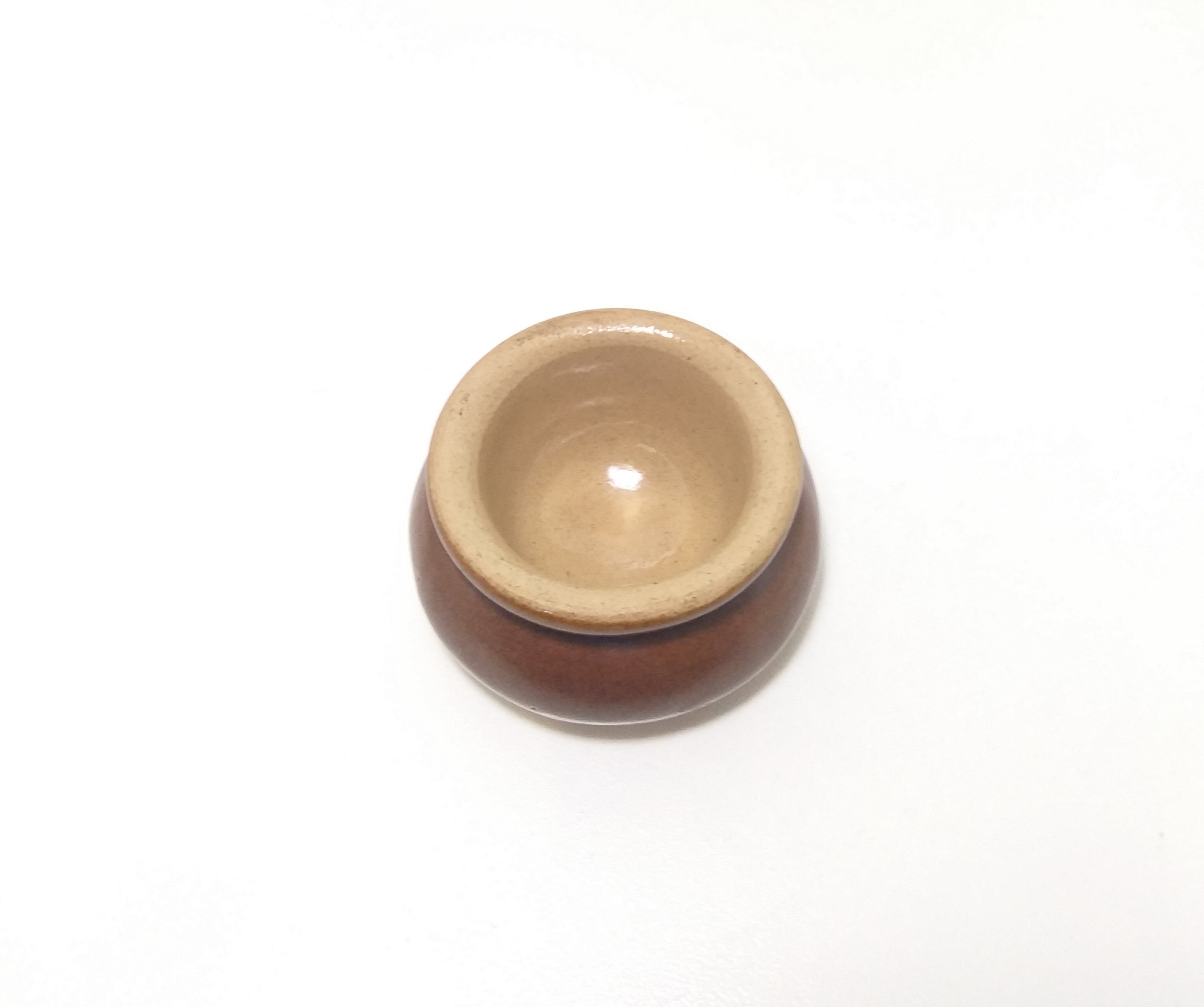Collectable Vintage & Rare Small Pearsons Of Chesterfield Pottery Brownware Open Salt Pot