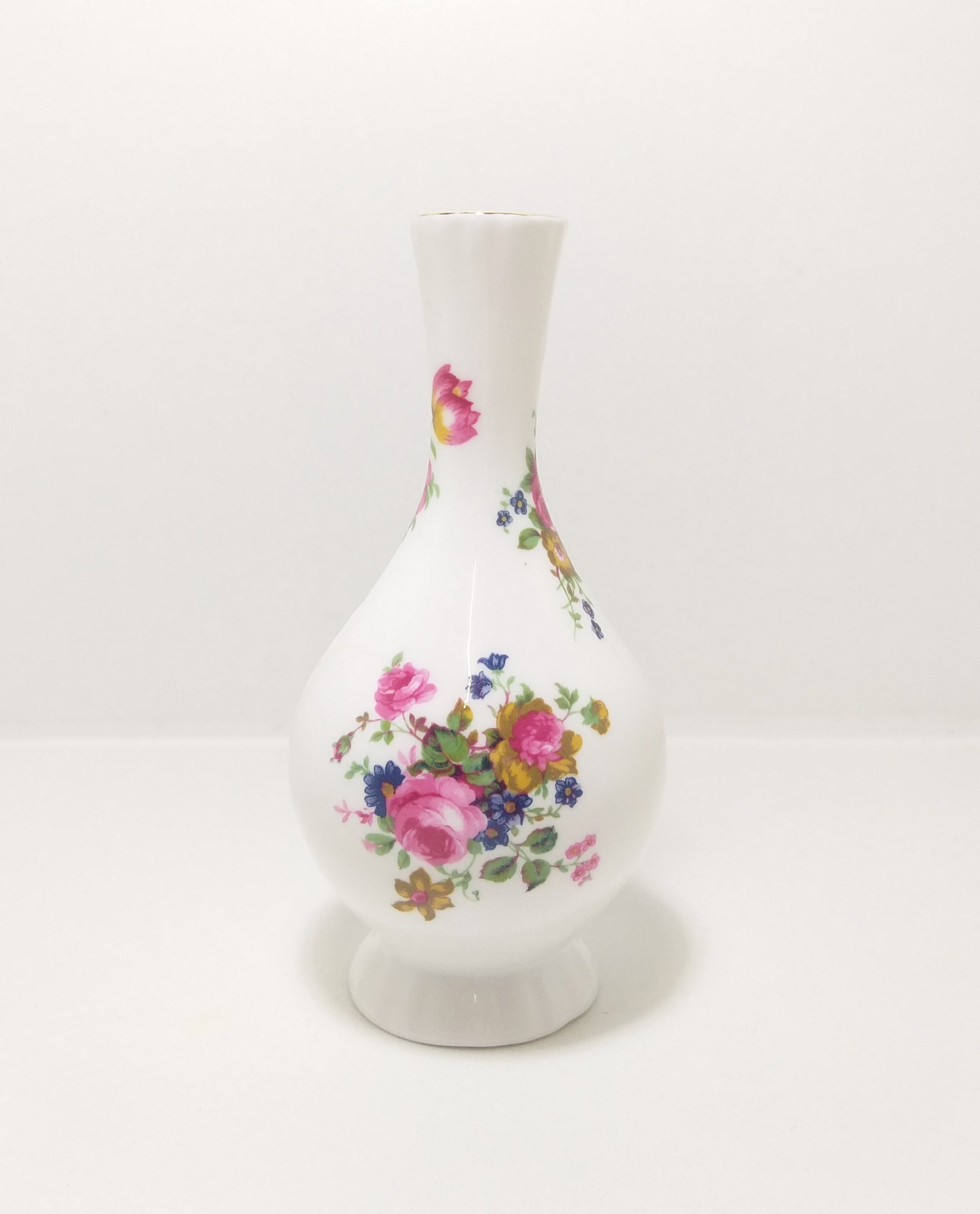 Kirsty Jayne China Bud Vase – Rose Detail