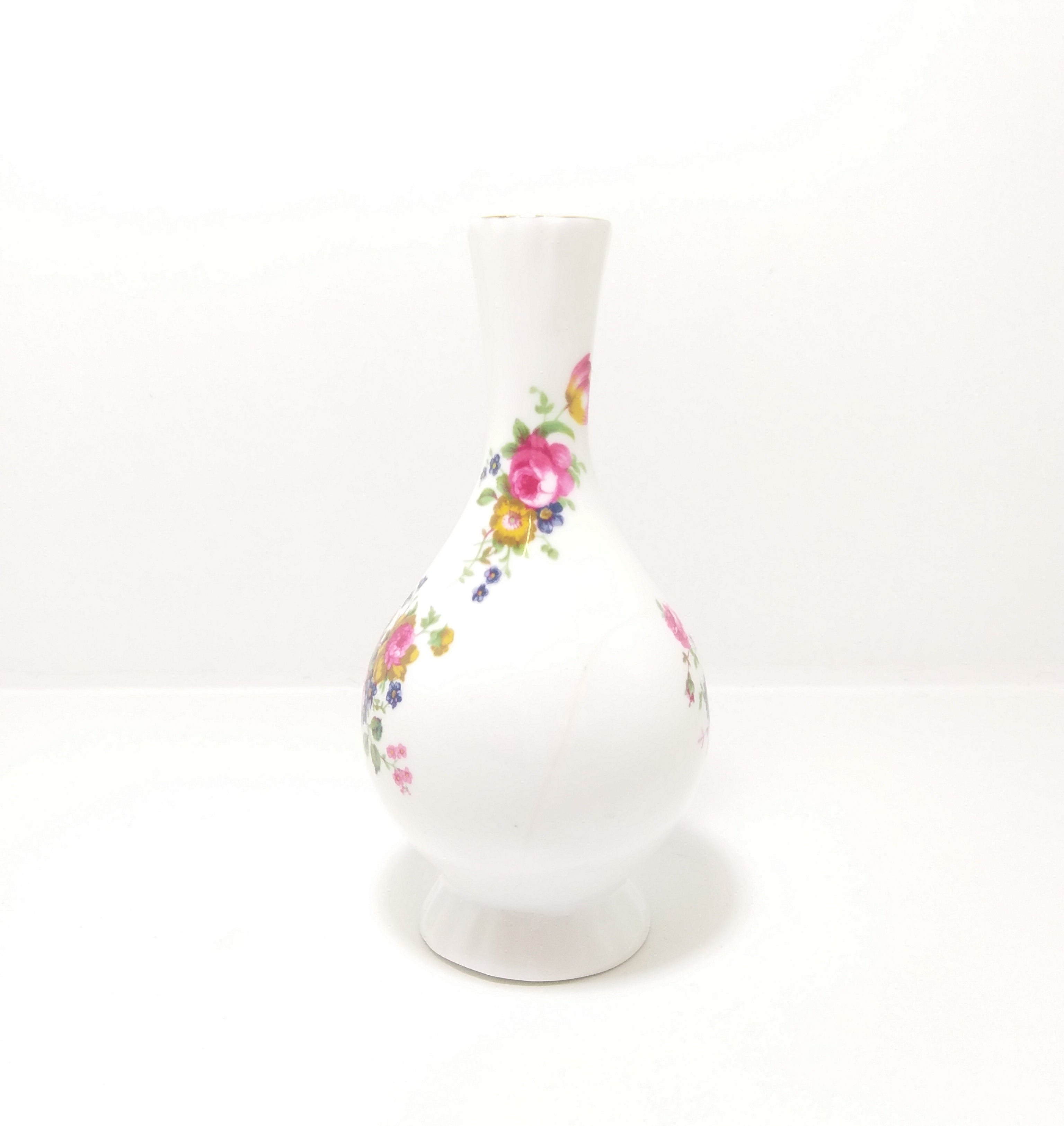 Kirsty Jayne China Bud Vase – Rose Detail