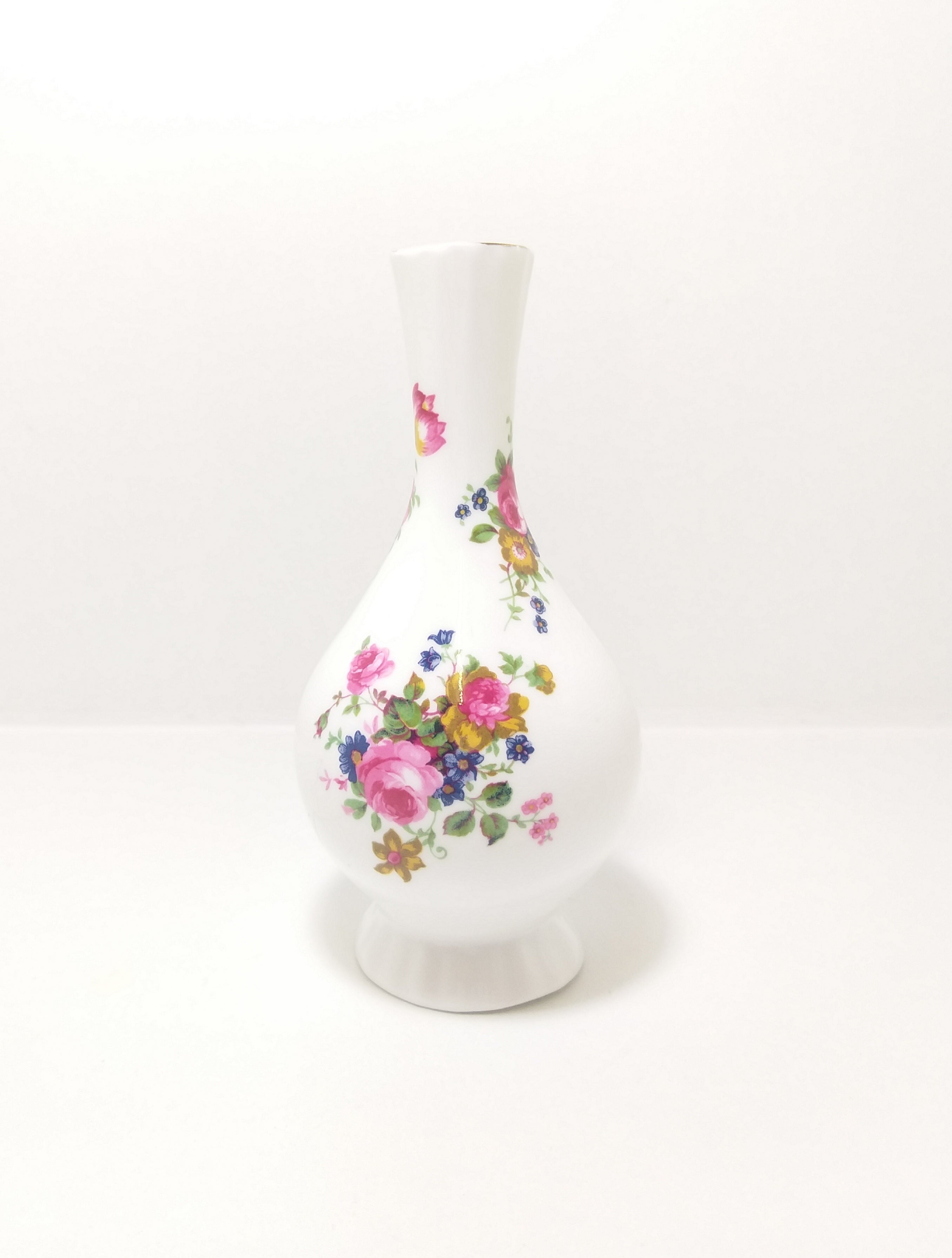 Kirsty Jayne China Bud Vase – Rose Detail