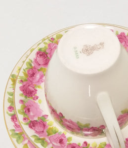 Vintage 1940’s Royal Doulton Fine Porcelain Tea Trio – Raby Rose Pattern D5533