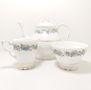 1950’s Vintage 15 Piece Royal Stafford Bone China Tea Set – April Pattern