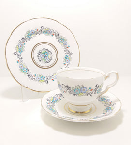 1950’s Vintage 15 Piece Royal Stafford Bone China Tea Set – April Pattern