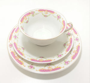 Rare Antique 1918+ MZ Altrohlau CM-R Czechoslovakian Fine Porcelain Tea Trio – Cup, Saucer & Tea Plate