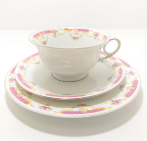 Rare Antique 1918+ MZ Altrohlau CM-R Czechoslovakian Fine Porcelain Tea Trio – Cup, Saucer & Tea Plate