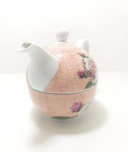 Contemporary Porcelain Tea-For-One Combo – Tea Pot & Tea Cup