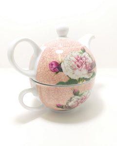 Contemporary Porcelain Tea-For-One Combo – Tea Pot & Tea Cup