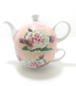 Contemporary Porcelain Tea-For-One Combo – Tea Pot & Tea Cup