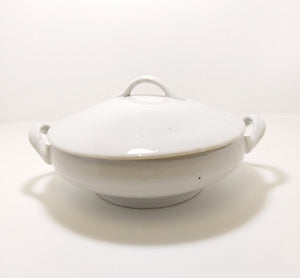Antique Standard White & Glazed Porcelain Soup / Vegetable Tureen