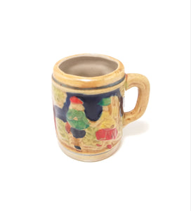 Collectable Small Vintage Ceramic Beer Stein – Folk Art