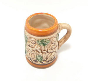 Collectable Tiny Vintage Ceramic Beer Stein – Folk Art