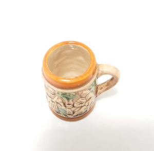 Collectable Tiny Vintage Ceramic Beer Stein – Folk Art