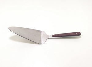 Vintage Stainless Steel Cake Lifter With Wood Handle Insert