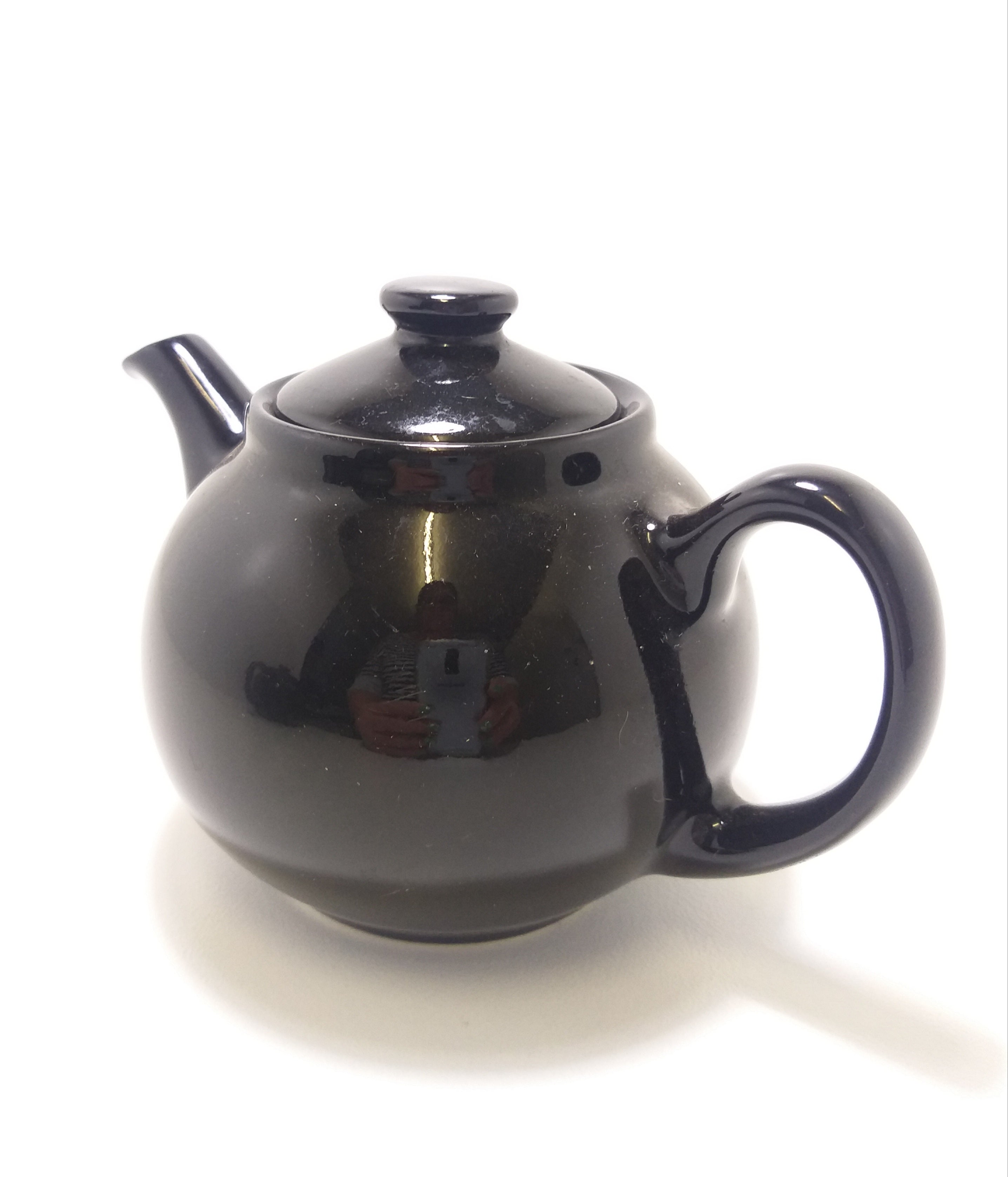 Glossy Black Tea-For-One Tea Pot