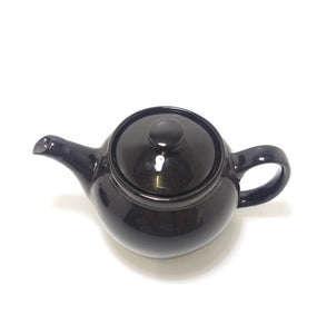 Glossy Black Tea-For-Two Tea Pot