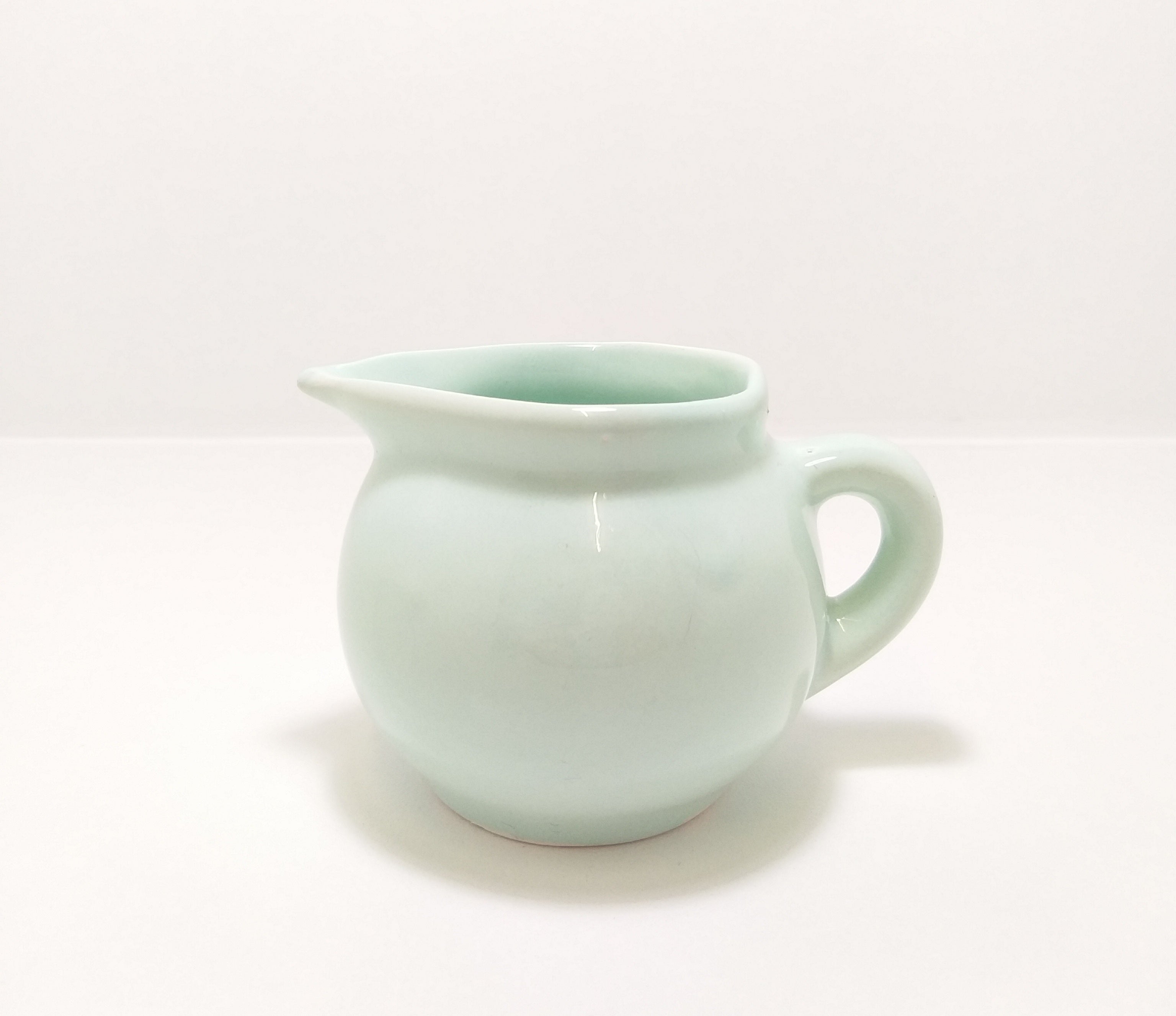 Powder Blue Ceramic Creamer / Milk Jug With Gloss Glaze