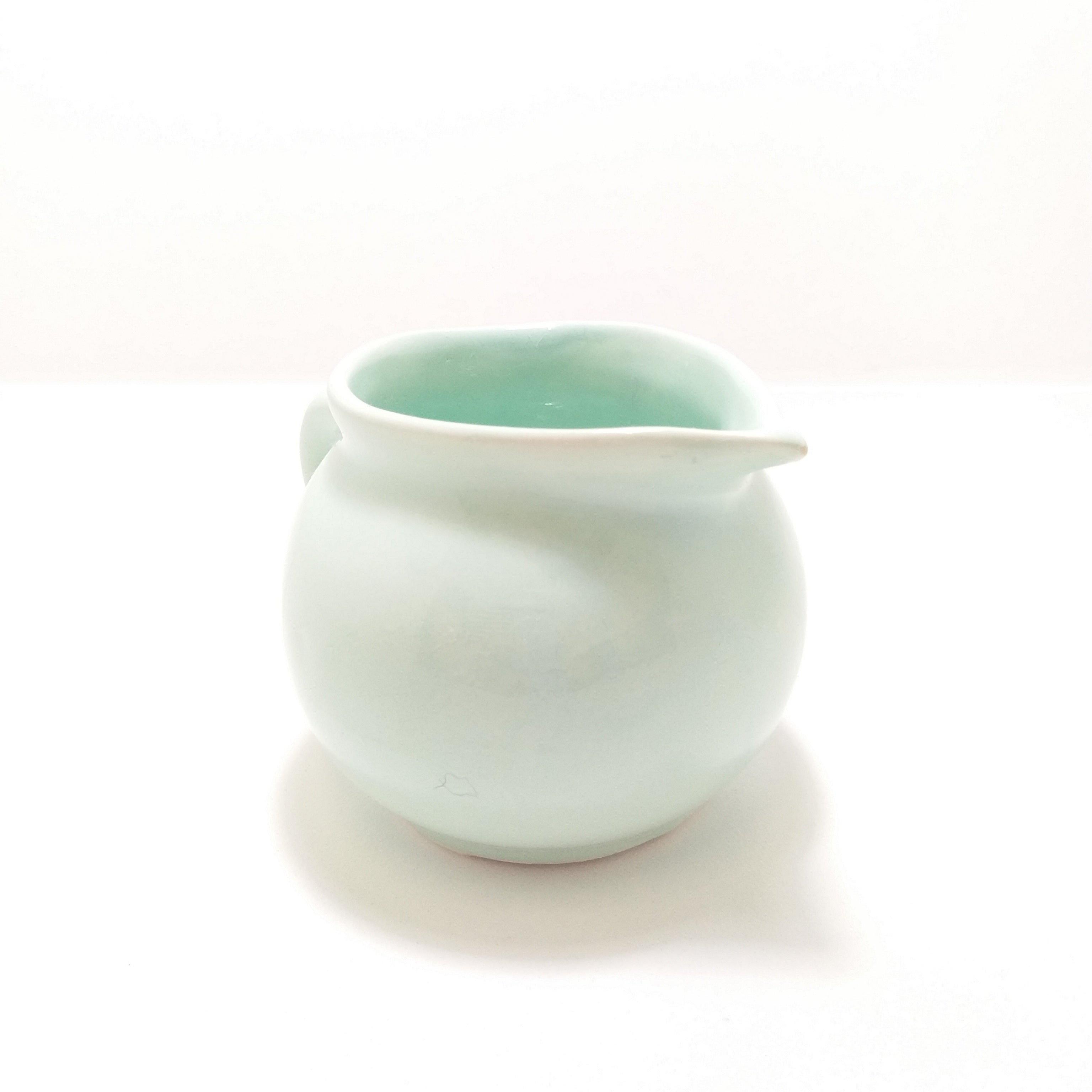 Powder Blue Ceramic Creamer / Milk Jug With Gloss Glaze
