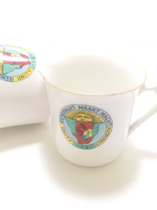 Rare & Collectable Antique 1908-1912 Hand Painted Set Of Fenton China (E. Hughes & Co.) Matching Open Sugar Bowl & Creamer