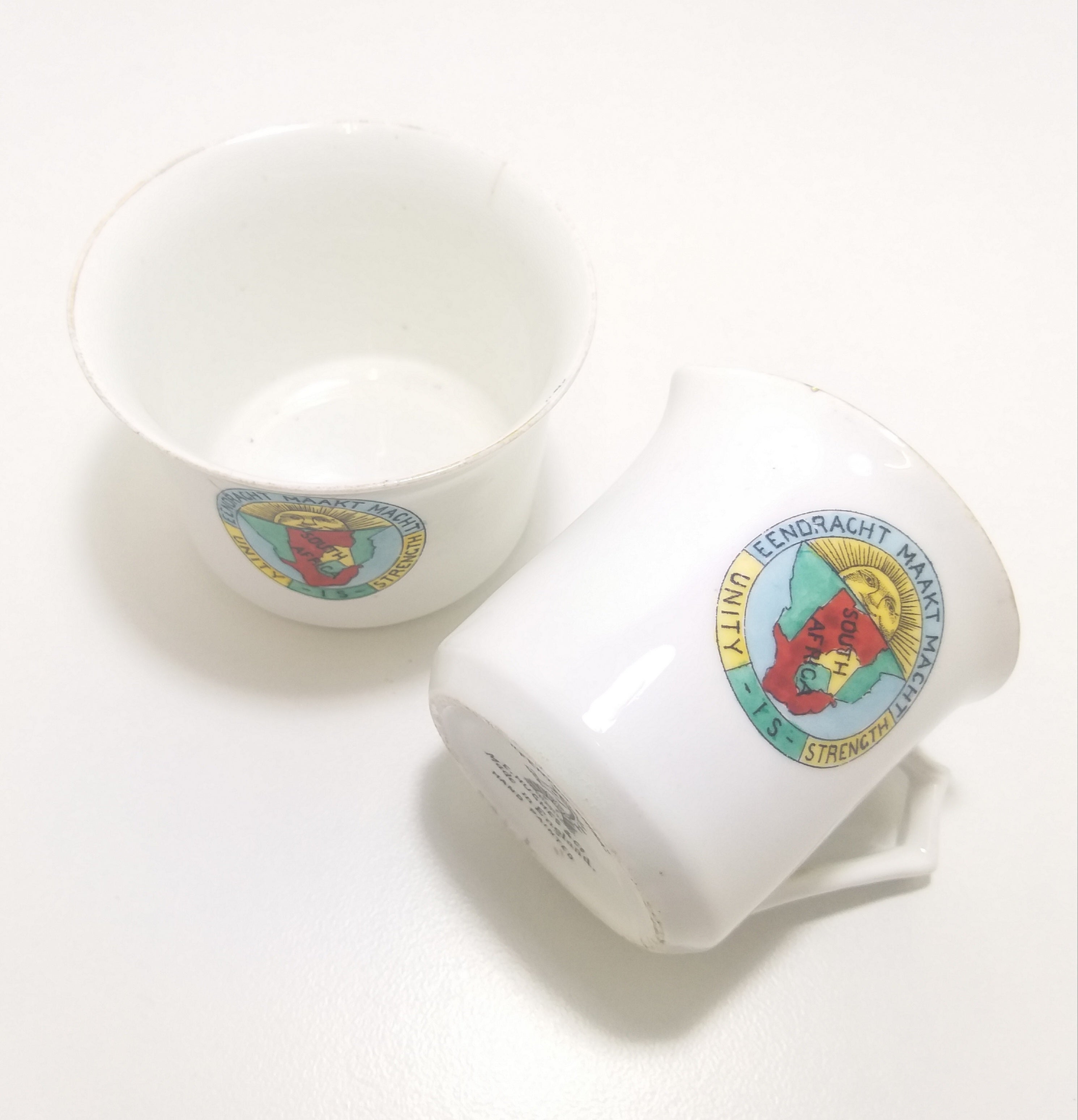Rare & Collectable Antique 1908-1912 Hand Painted Set Of Fenton China (E. Hughes & Co.) Matching Open Sugar Bowl & Creamer