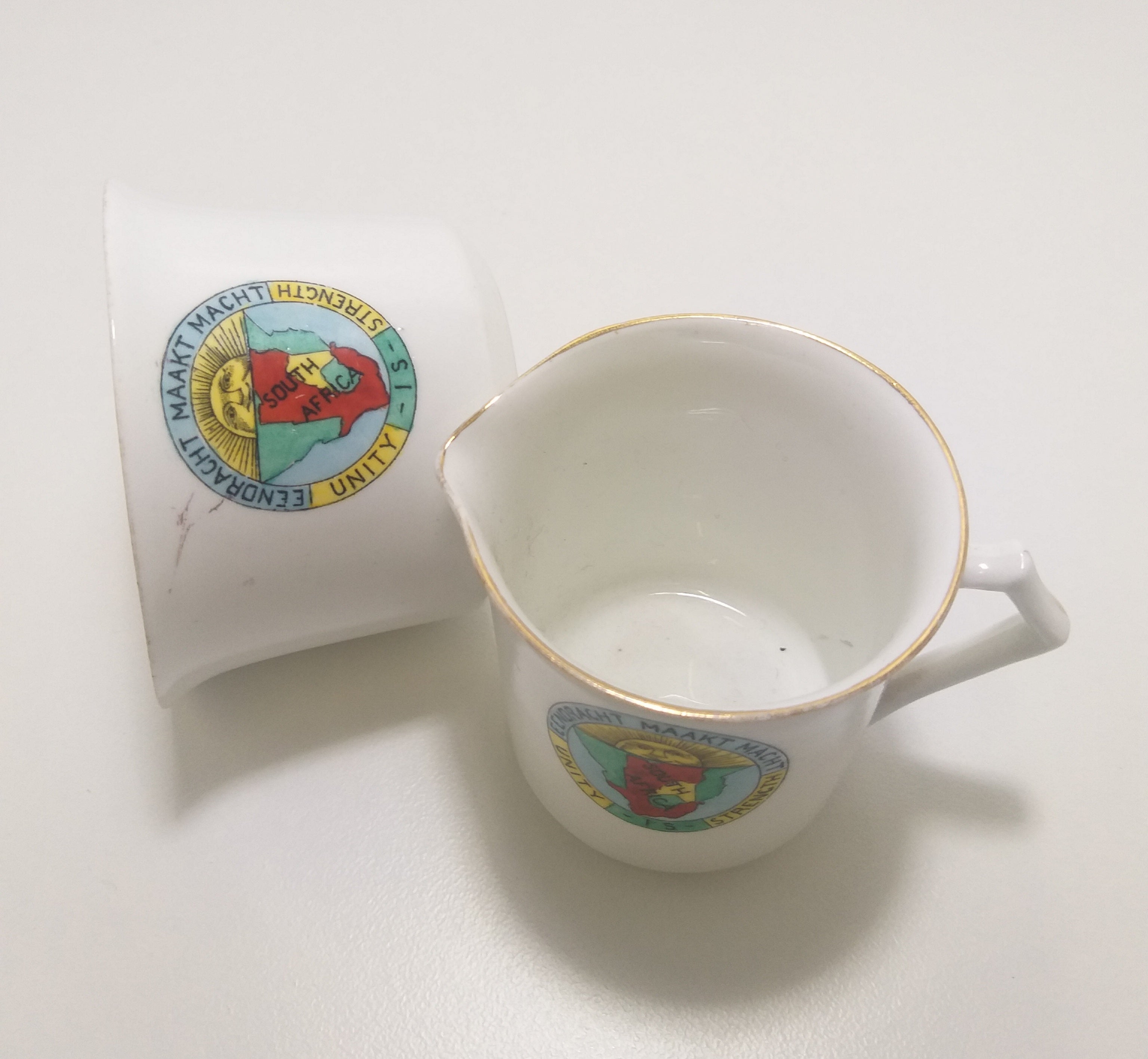 Rare & Collectable Antique 1908-1912 Hand Painted Set Of Fenton China (E. Hughes & Co.) Matching Open Sugar Bowl & Creamer