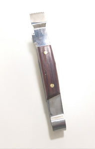 Vintage Stainless Steel Ice Tong With Wood Handle Inserts & Boxed