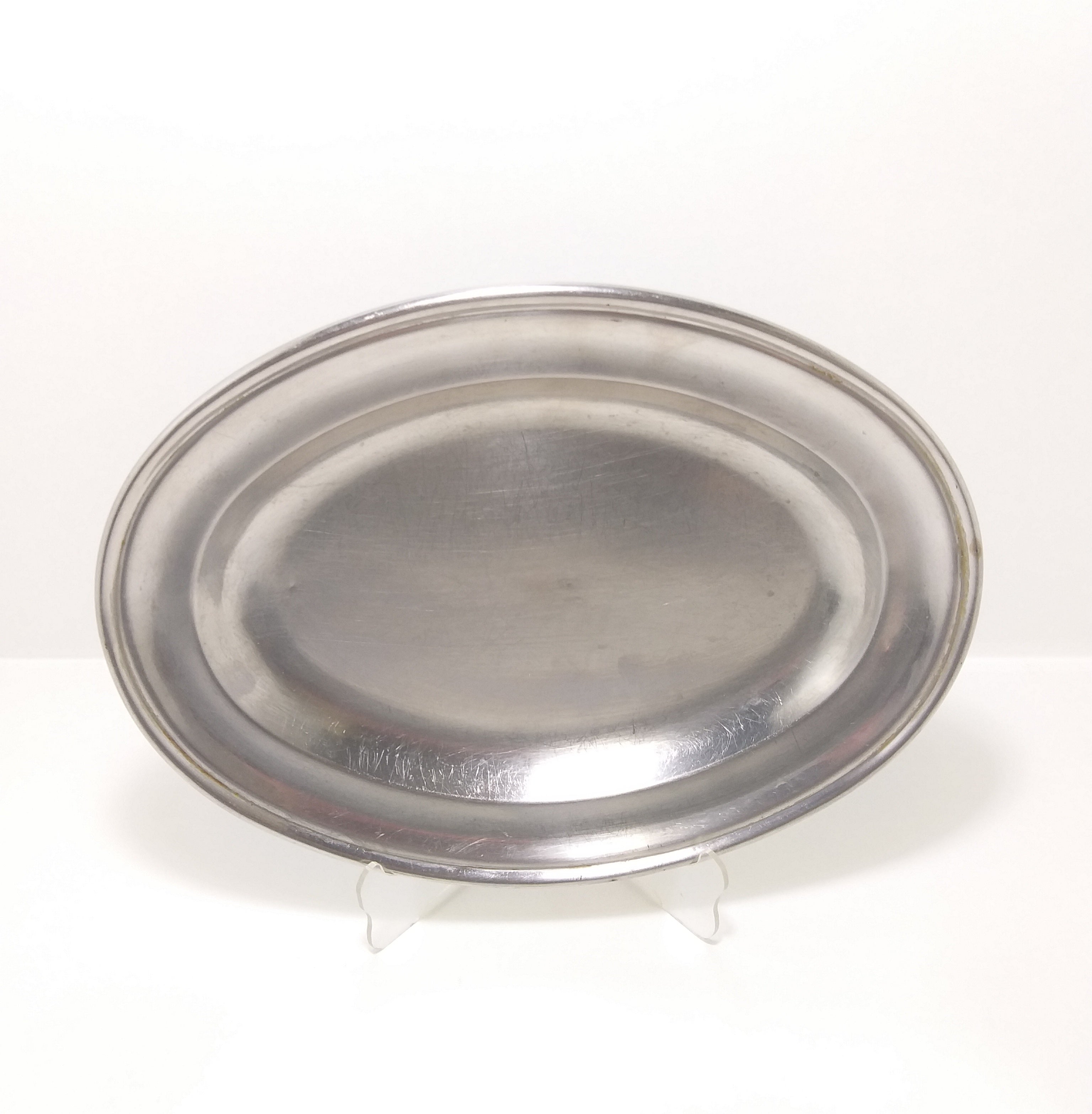 Small Oval Stainless Steel Serving Platter