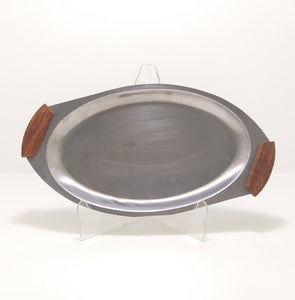 Stainless Steel Snack Dish With Wood Handles