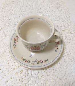 Vintage South African Folk Art Continental Stoneware Tea / Coffee Duo – Cup & Saucer