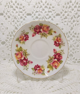 Vintage Queen Anne Saucer – Roses & Blossoms
