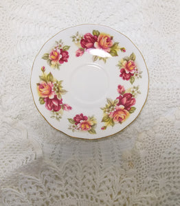 Vintage Queen Anne Saucer – Roses & Blossoms