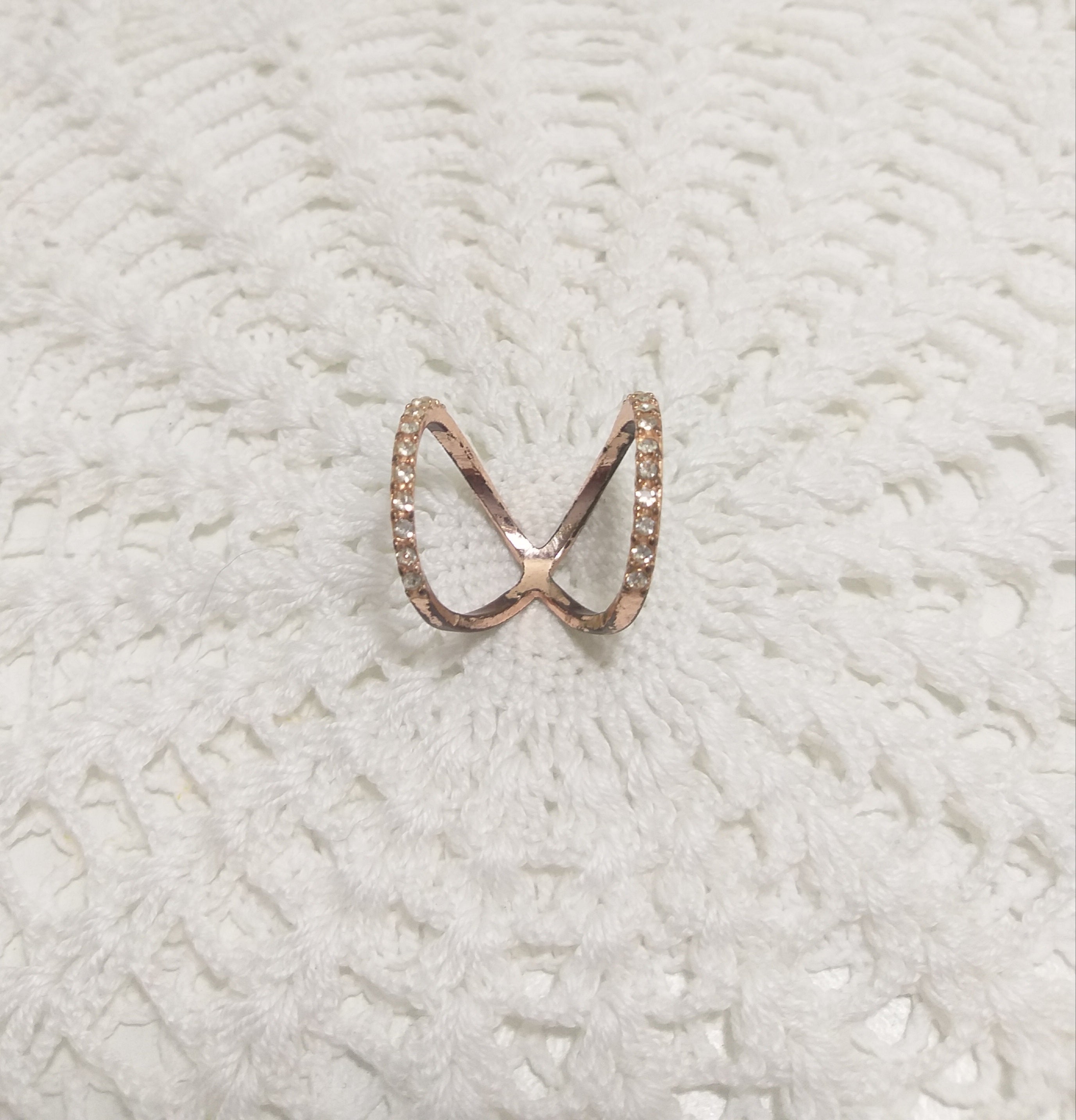 Vintage Copper Toned Costume Jewellery Ring