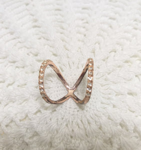 Vintage Copper Toned Costume Jewellery Ring