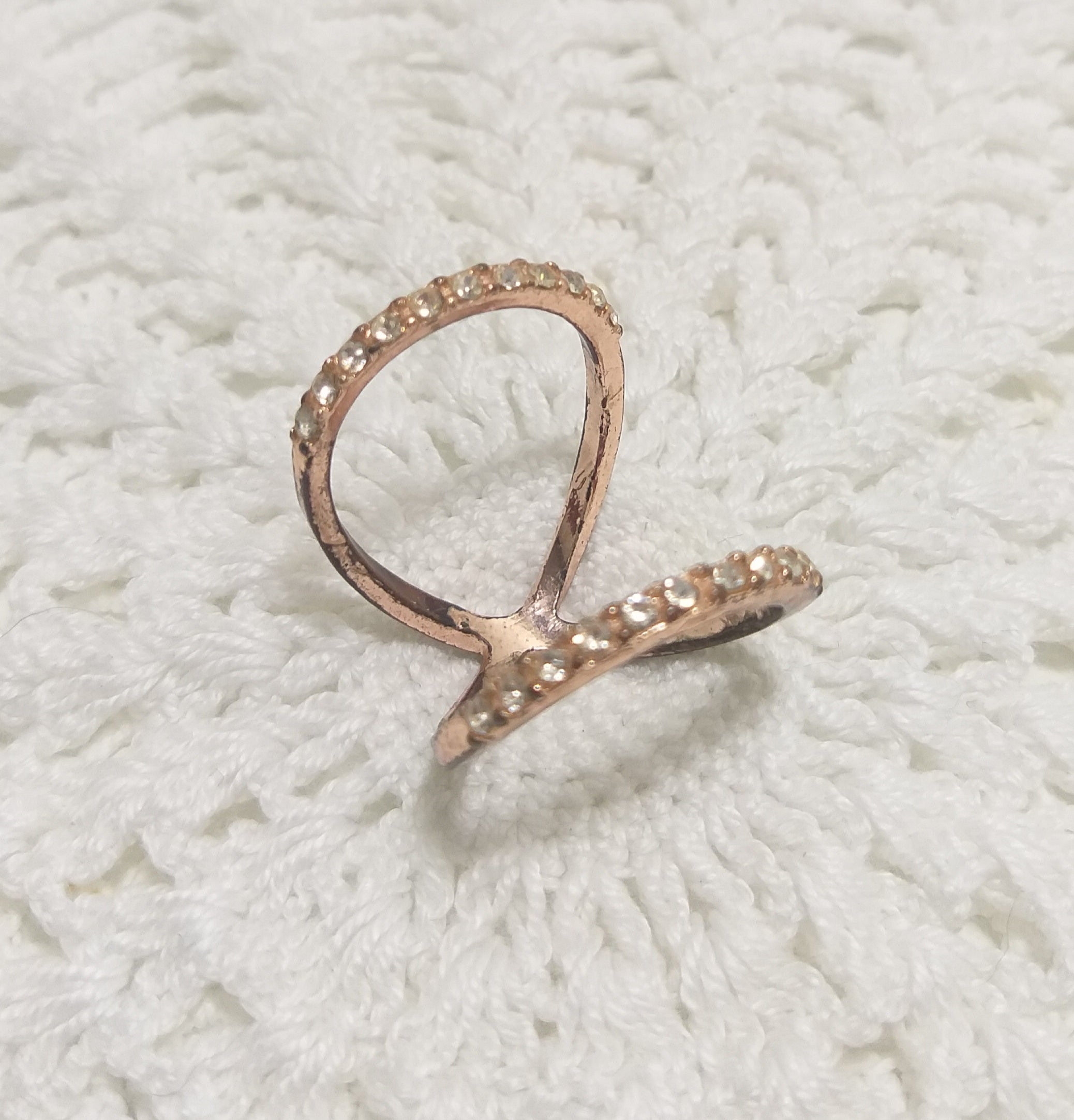 Vintage Copper Toned Costume Jewellery Ring