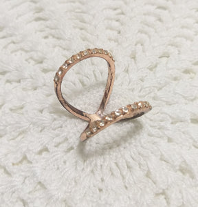 Vintage Copper Toned Costume Jewellery Ring