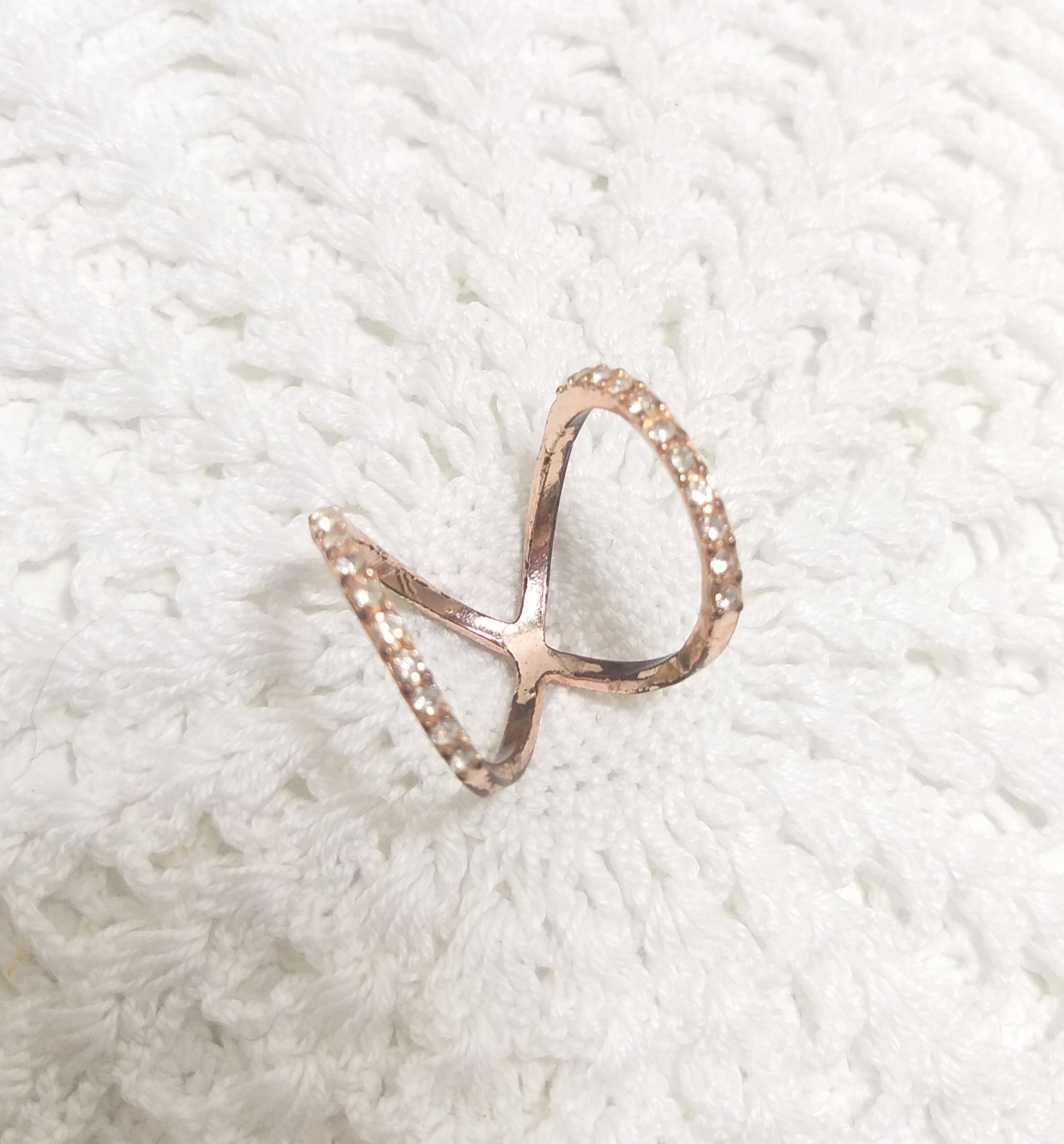 Vintage Copper Toned Costume Jewellery Ring
