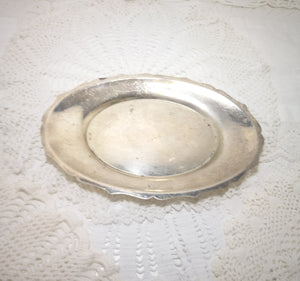 Small Vintage Emess Silver Plated & Oval Shaped Tray