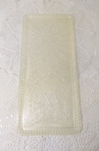 Vintage Transparent & Beautifully Etched Acrylic Snacks/Sandwich Tray