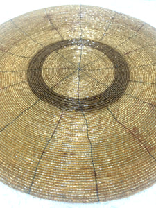 Contemporary Gold & Brown Beaded Placemat