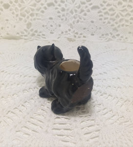 Porcelain Cat Figurine Toothpick Holder