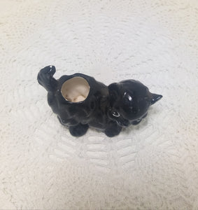 Porcelain Cat Figurine Toothpick Holder