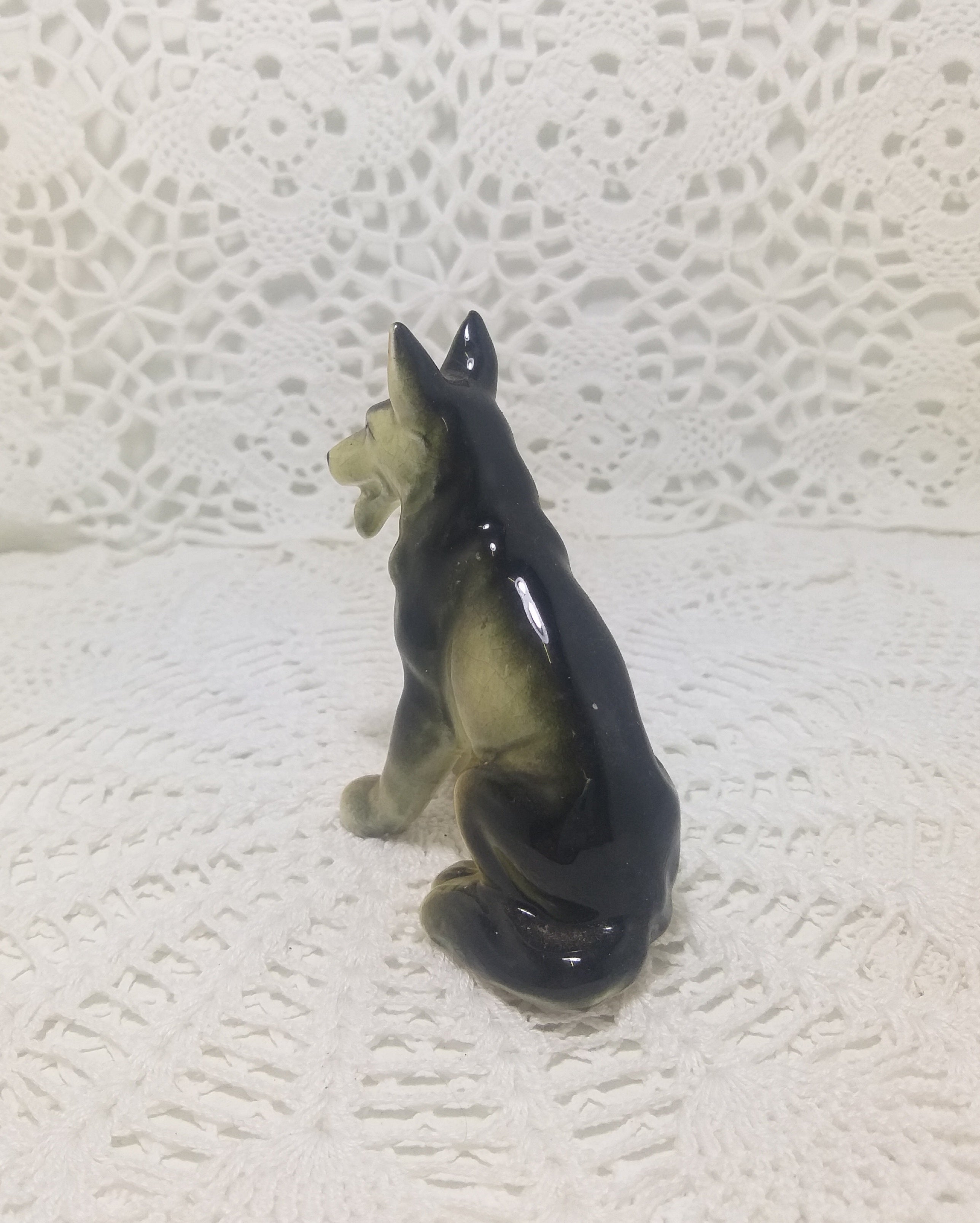 Porcelain Alsatian Dog Figurine