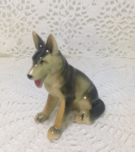 Porcelain Alsatian Dog Figurine