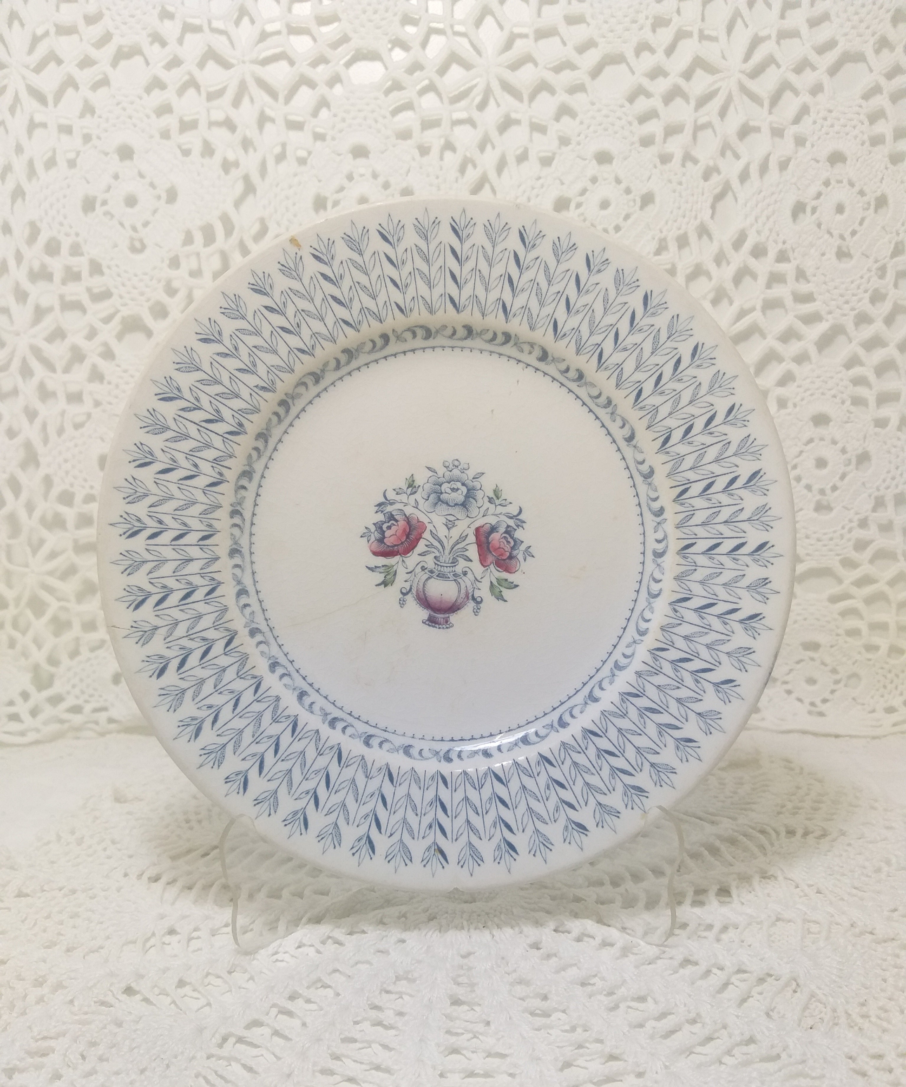 Vintage 1960’s Alfred Clough Ltd. Ironstone Side Plate – Rare Melody Pattern