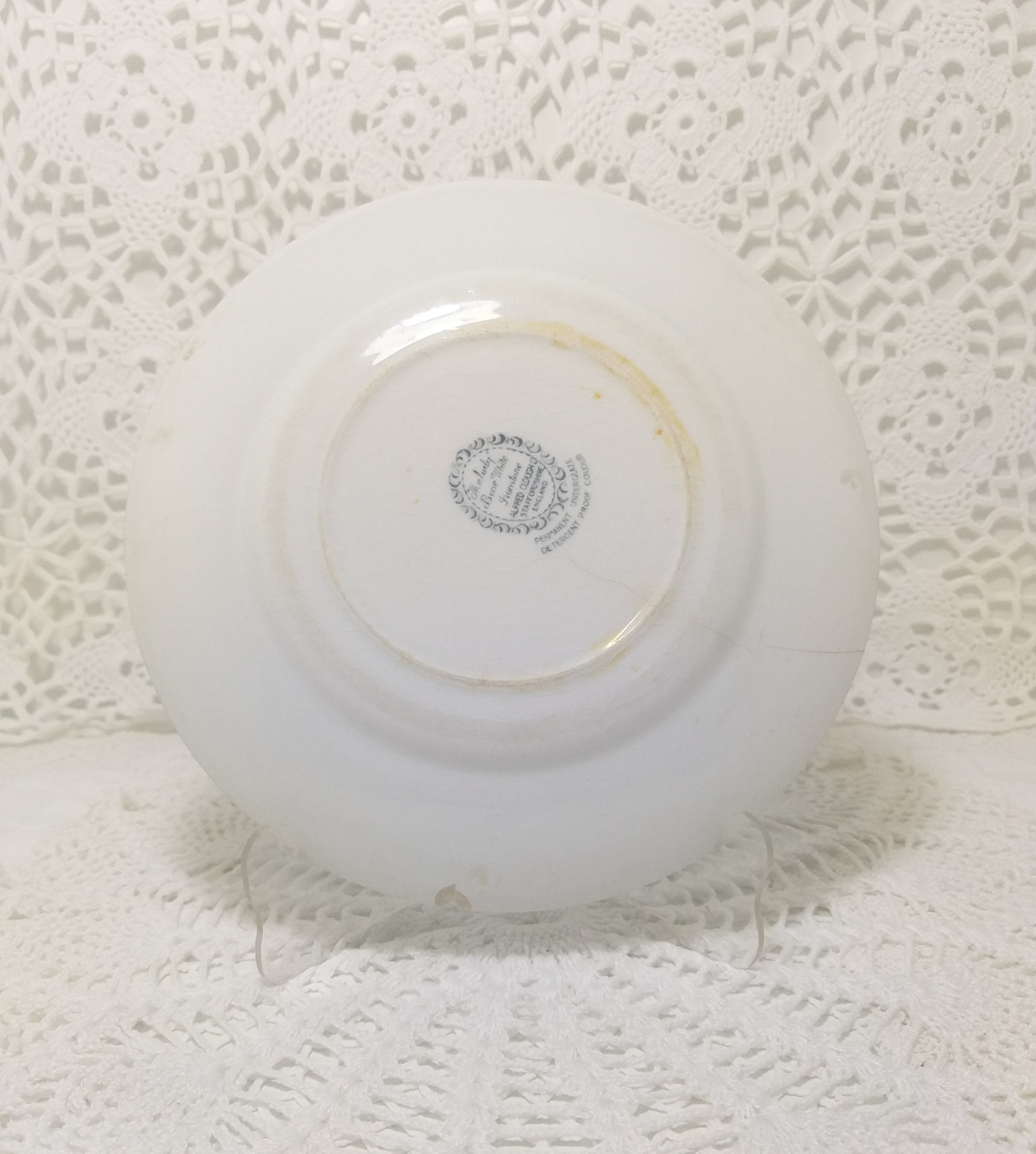 Vintage 1960’s Alfred Clough Ltd. Ironstone Side Plate – Rare Melody Pattern