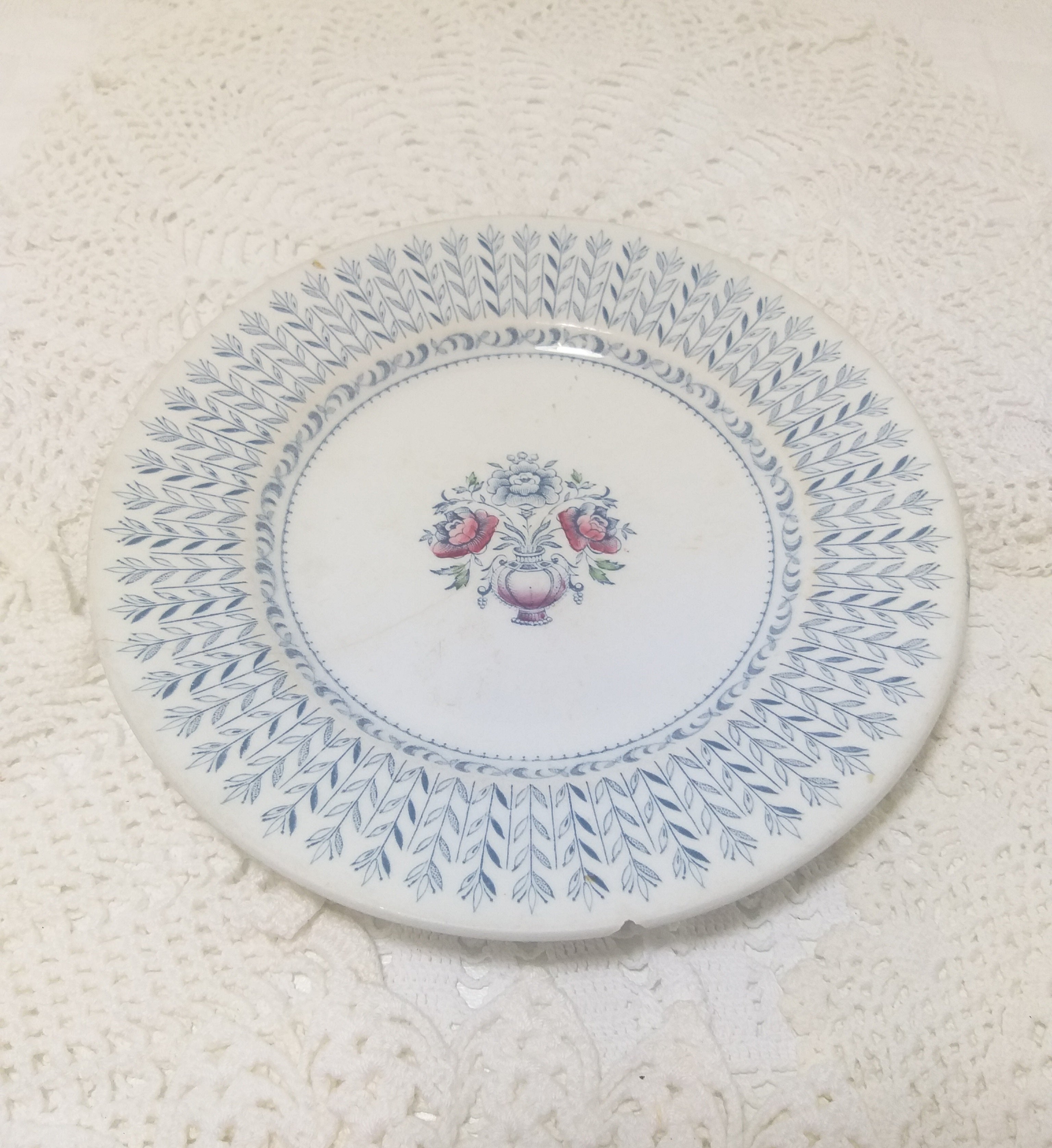 Vintage 1960’s Alfred Clough Ltd. Ironstone Side Plate – Rare Melody Pattern