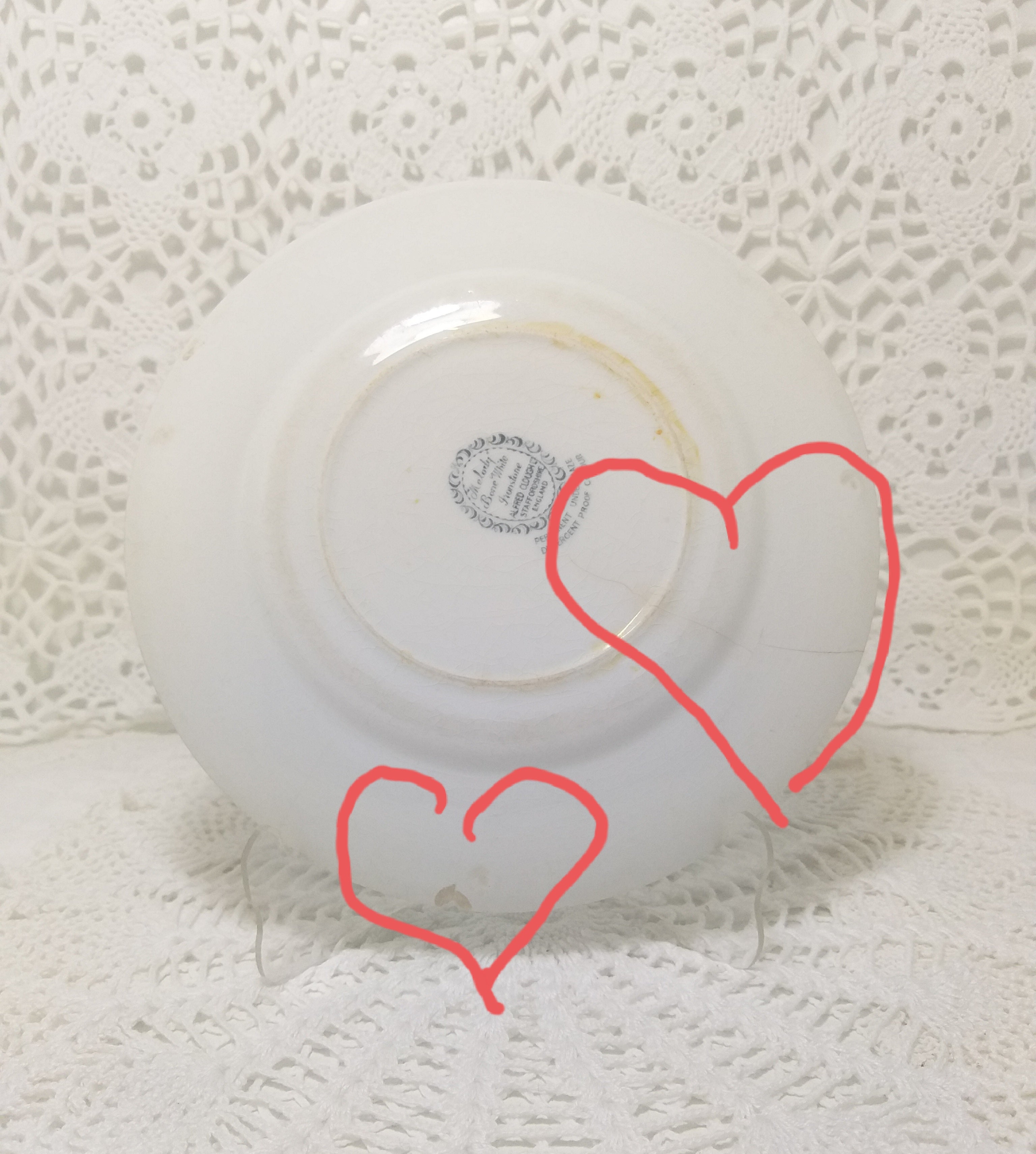 Vintage 1960’s Alfred Clough Ltd. Ironstone Side Plate – Rare Melody Pattern